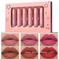 6 Colors Pink Lipstick Gold Liquid Lipstick set